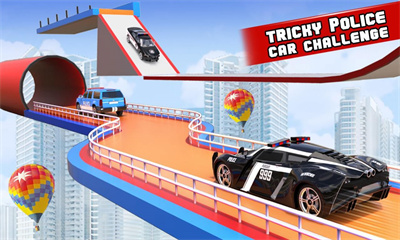 Police Car Stunts: Mega Ramp Free Car Racing Games