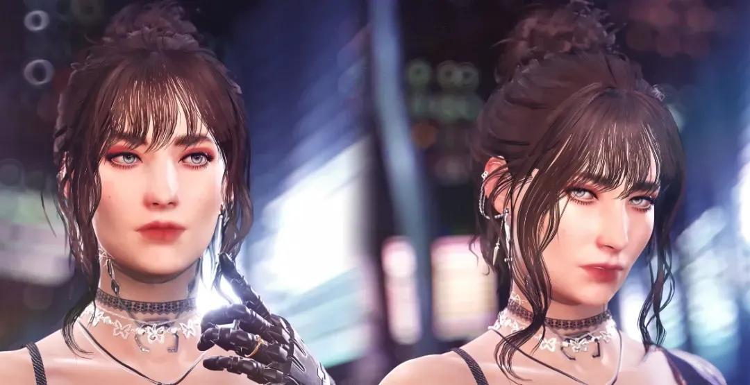 《赛博朋克2077》舒适发髻刘海MOD