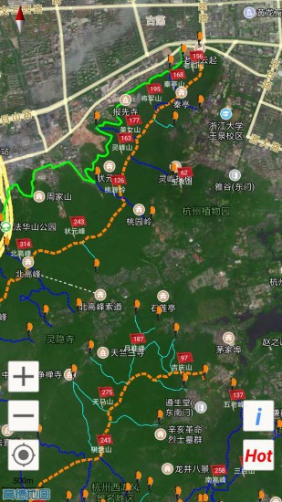 杭州登山地图 杭州登山地图