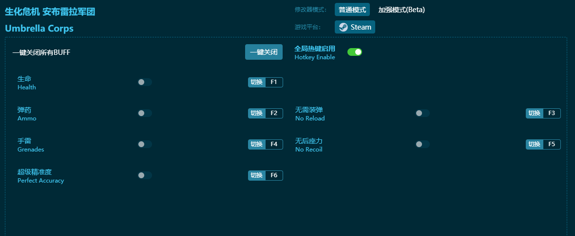 生化危机安布雷拉军团修改器