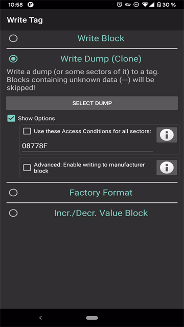 MIFARE Classic Tool