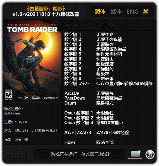 古墓丽影暗影修改器