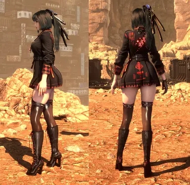 《剑星》黑色长裙搭配高跟鞋和短裙MOD
