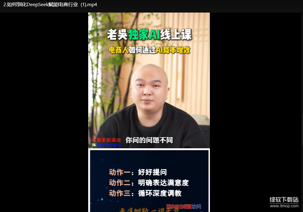 2025天诺老吴AI实战课:电商企业用DeepSeek降本提效指南 2025天诺老吴AI实战课:电商企业用DeepSeek降本提效指南